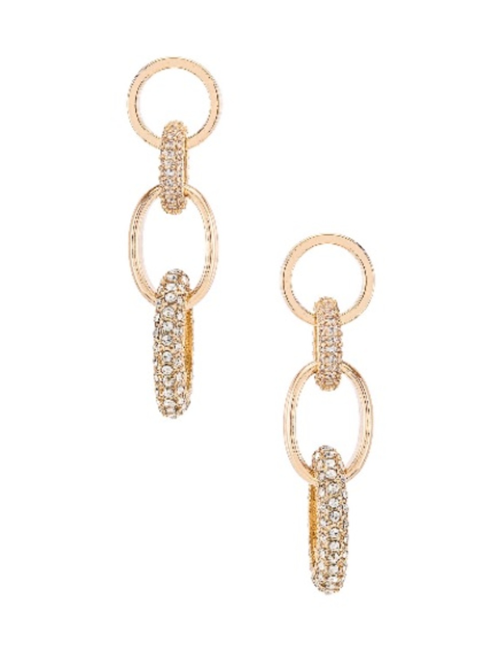 Ettika Gold Link Drop Earrings
